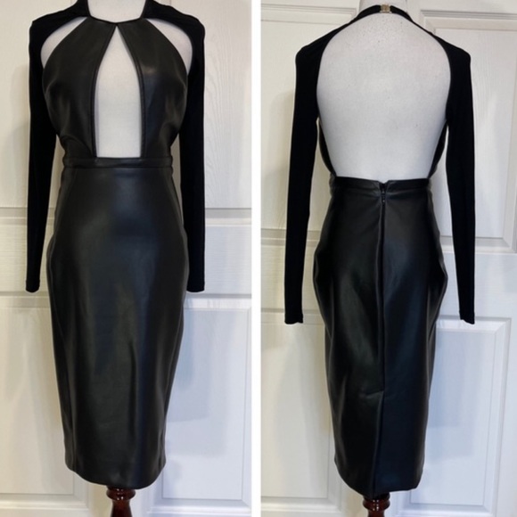 ✨ SOLD ✨ House of CB Kiasu Vegan Leather dress - Picture 3 of 8